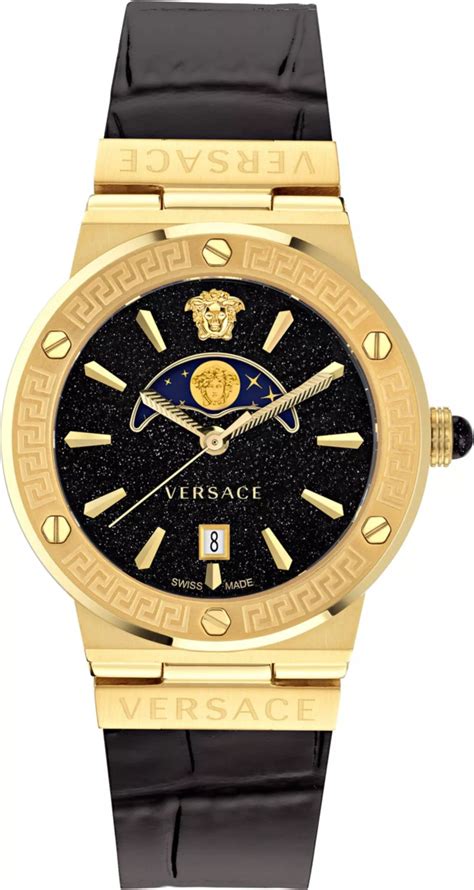 versace greca logo moonphase|Greca Logo Moonphase Watch Gold,Silver .